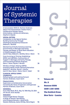 Journal of Systemic Therapies - Editor: Jim Duvall, MEdJST Institute, Galveston Island, TX