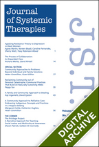 Journal of Systemic Therapies, Digital Archive: Volume 1, 1981 - Volume 19, 2000